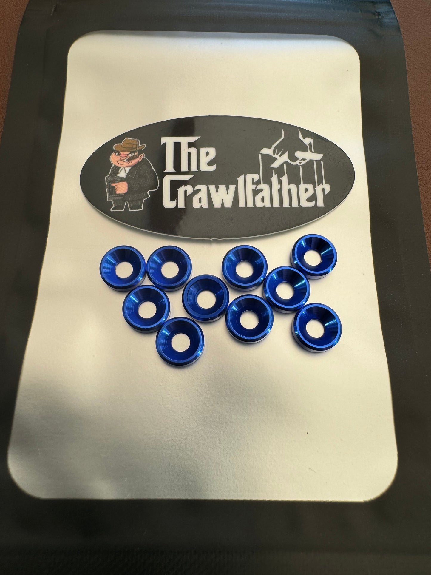 Dark Blue Anodized M3 Countersunk Washers