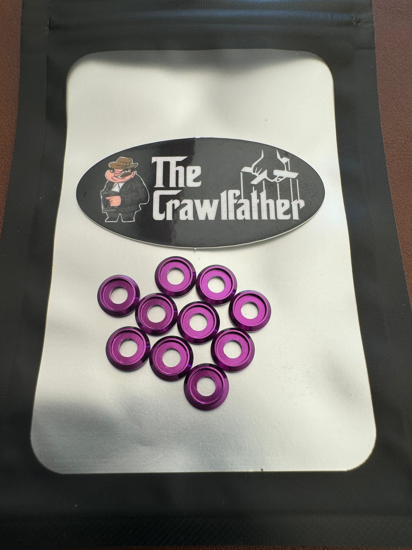 Purple Anodized M3 Recessed Flat Washers