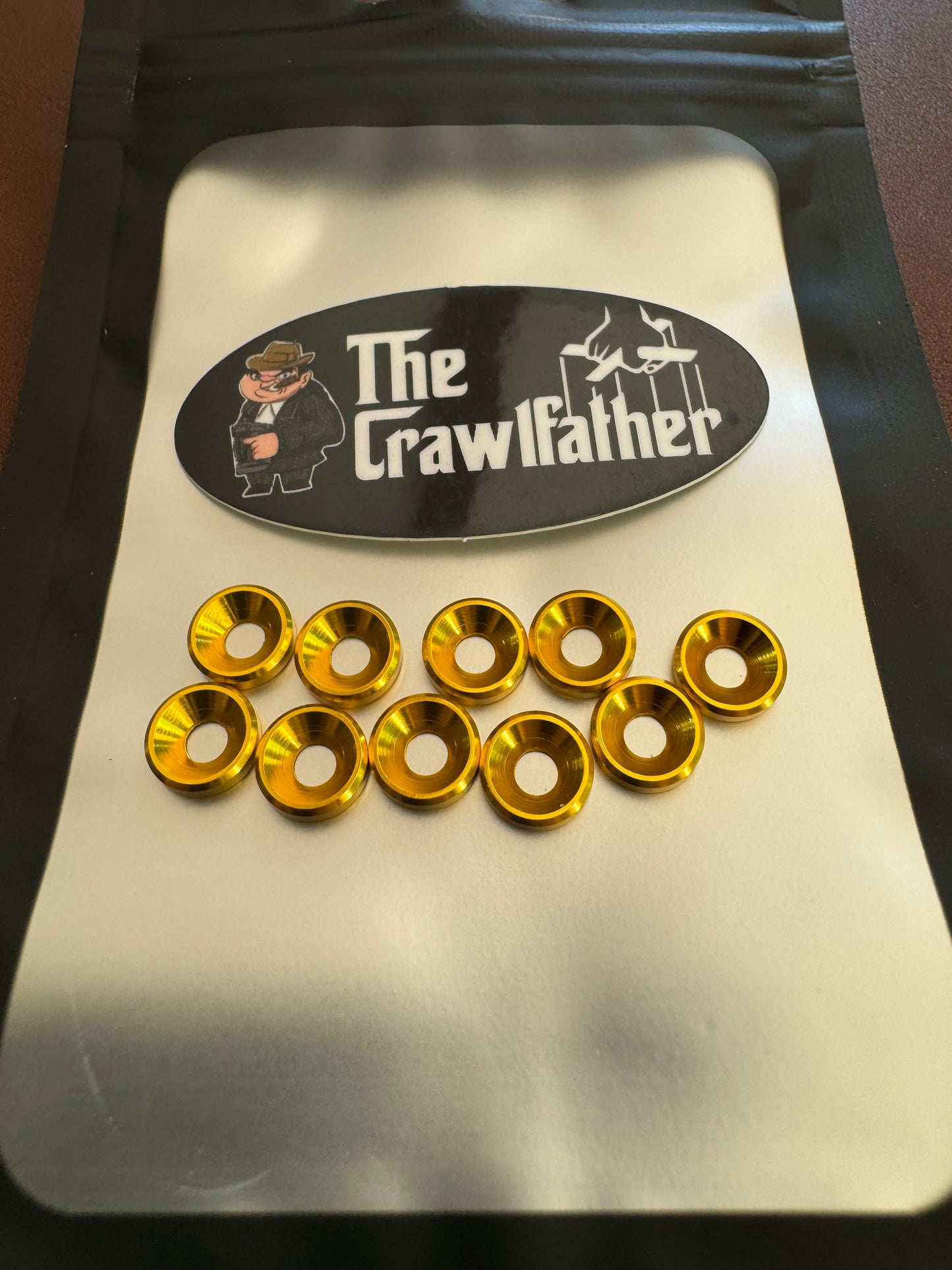 Gold Anodized M3 Countersunk Washers