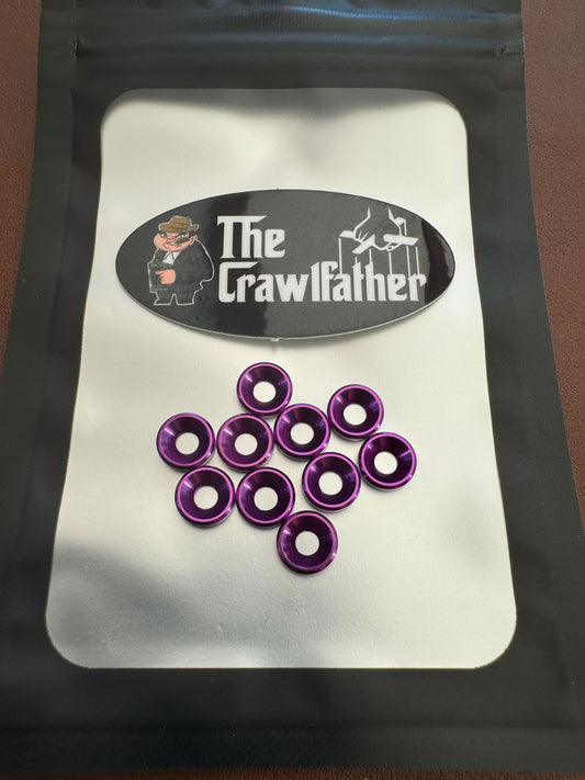 Purple Anodized M3 Countersunk Washers