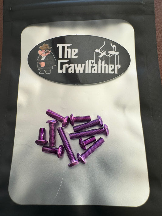 Purple Anodized Aluminum M3 Button Head Screw Kit